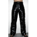 New unisex shiny nylon wet look winter trousers ski pants snowboard pants black